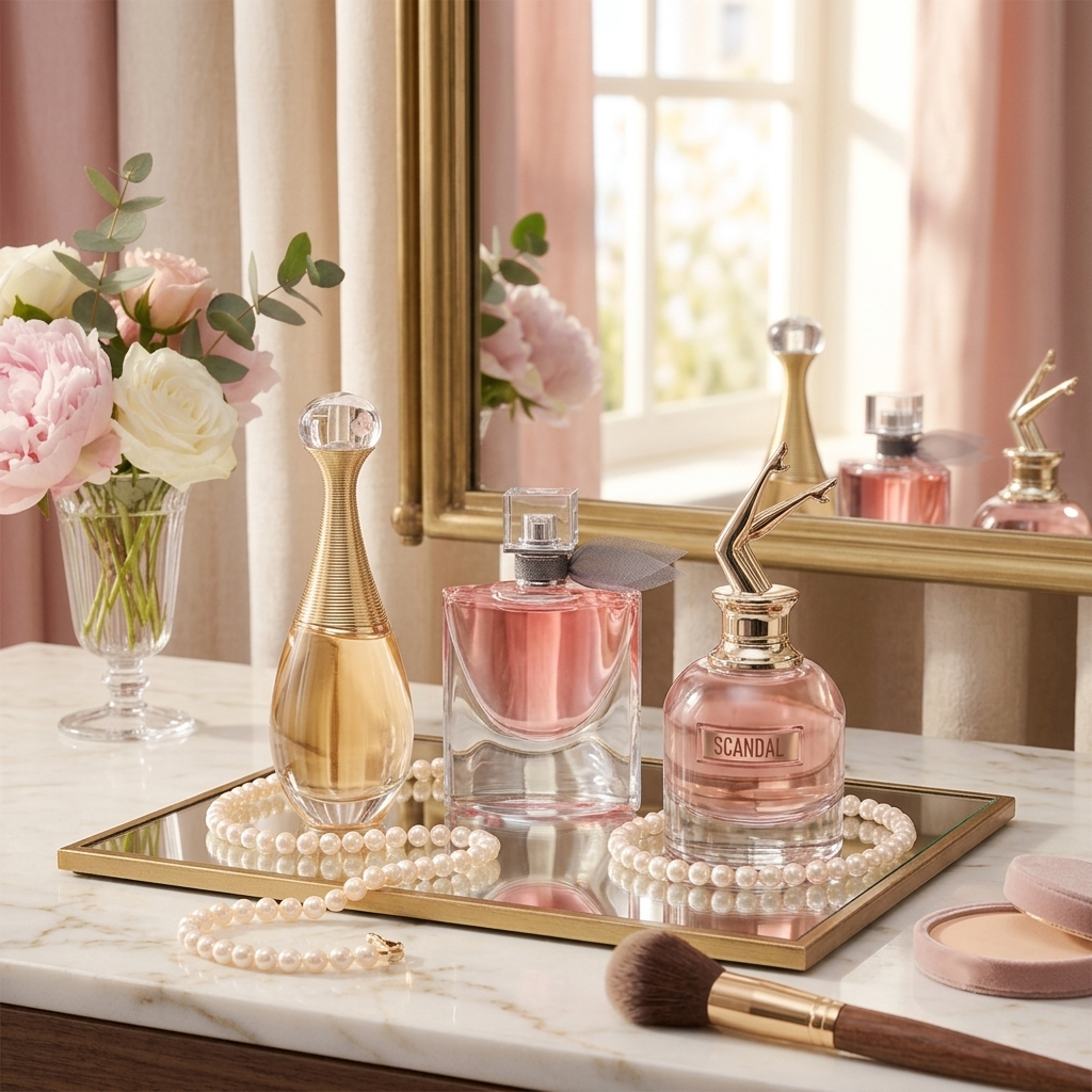 3-Piece Fragrance Set: Jean Paul Gaultier Scandal + Dior J'Adore + Lancôme La Vie Est Belle - 100ml Each