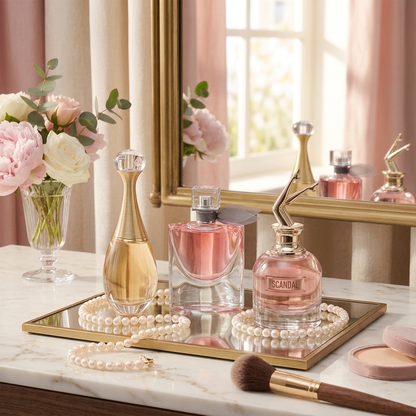 3-Piece Fragrance Set: Jean Paul Gaultier Scandal + Dior J'Adore + Lancôme La Vie Est Belle - 100ml Each