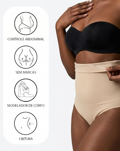 Calcinha Modeladora Lavínia de Alta Compressão - com Faixa de Silicone