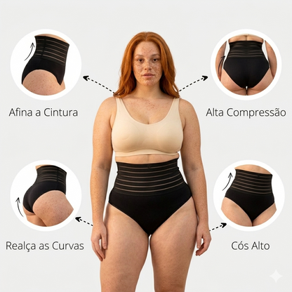 Calcinha Modeladora com Faixas de Compressão Gradual
