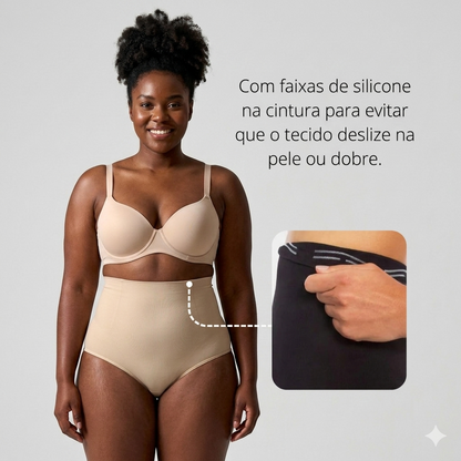 Calcinha Modeladora Lavínia de Alta Compressão - com Faixa de Silicone