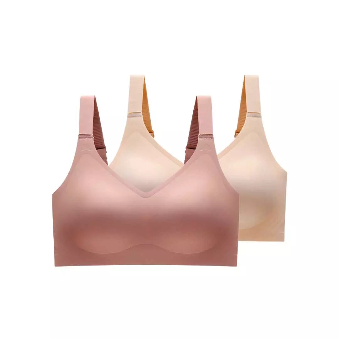 Imagem frontal de dois Sutiã Premium Reforçado Rose e bege