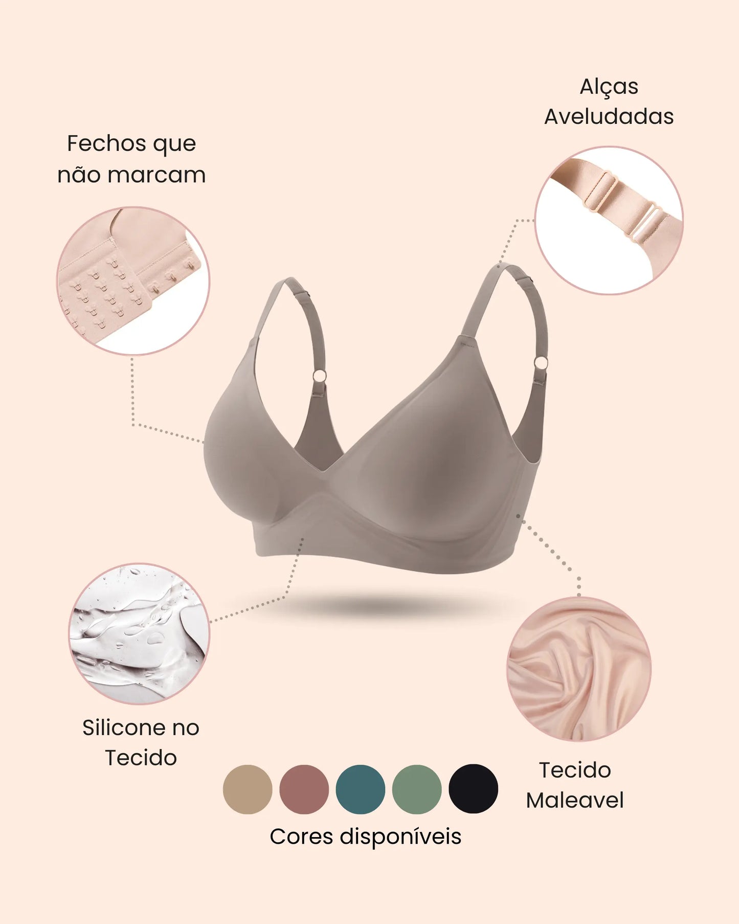 Kit Sutiã Premium Alça Fina